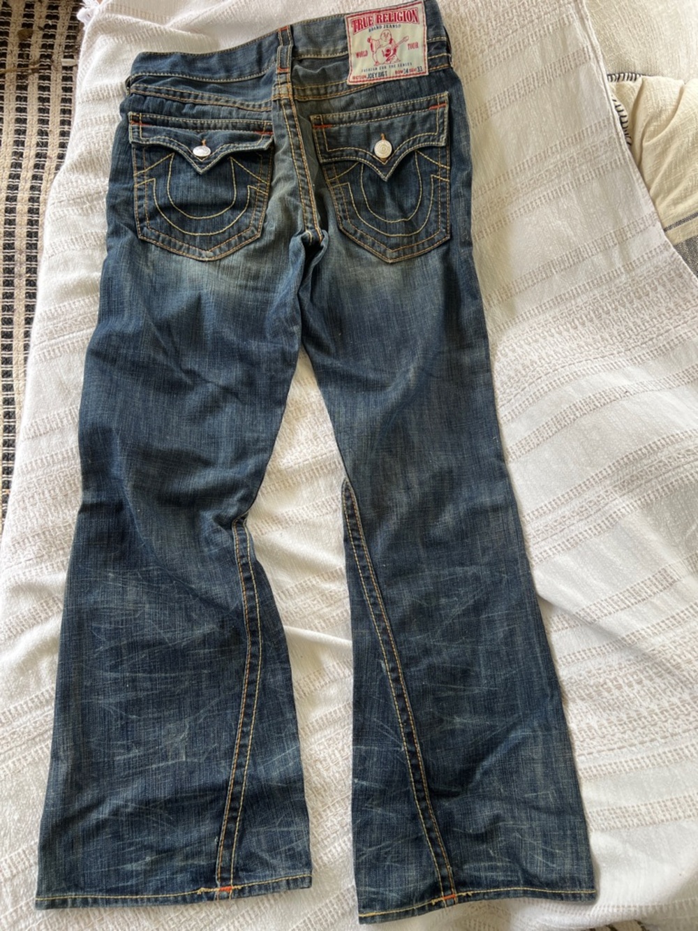 Men’s True Religion Distressed Jeans 36x34 - Picture 4 of 5
